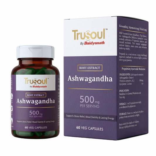Trusoul TruHerbs Ashwagandha - 60 Veg Capsules