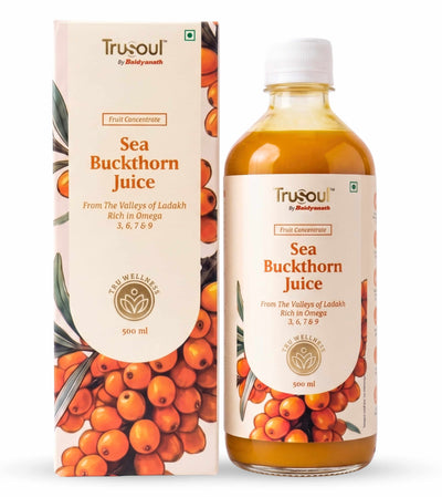 TruSoul By Baidyanath Sea Buckthorn Juice 500ml | Rich in Omega 3, 6, 7 & 9