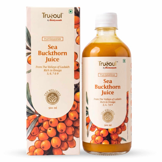 TruSoul By Baidyanath Sea Buckthorn Juice 500ml | Rich in Omega 3, 6, 7 & 9