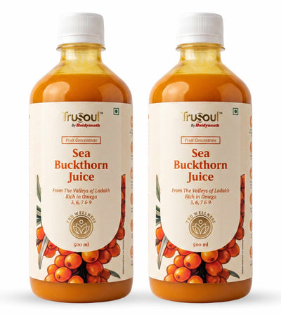 TruSoul By Baidyanath Sea Buckthorn Juice 500ml | Rich in Omega 3, 6, 7 & 9