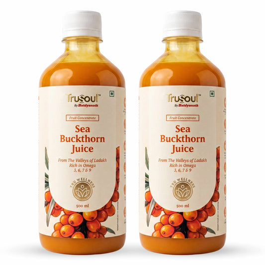 TruSoul By Baidyanath Sea Buckthorn Juice 500ml | Rich in Omega 3, 6, 7 & 9
