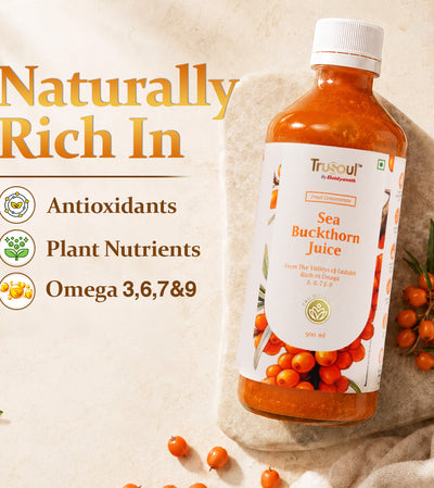 TruSoul By Baidyanath Sea Buckthorn Juice 500ml | Rich in Omega 3, 6, 7 & 9
