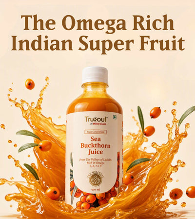 TruSoul By Baidyanath Sea Buckthorn Juice 500ml | Rich in Omega 3, 6, 7 & 9