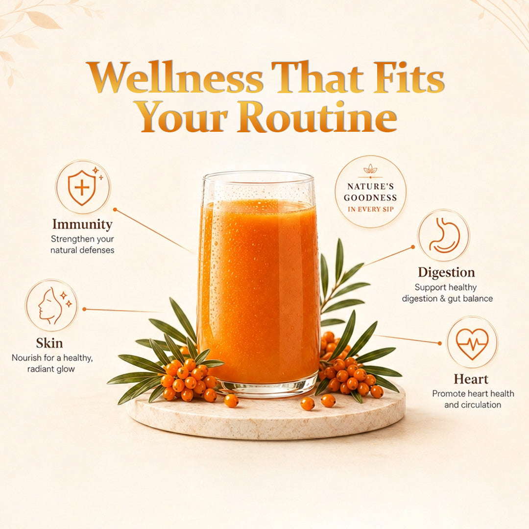 TruSoul By Baidyanath Sea Buckthorn Juice 500ml | Rich in Omega 3, 6, 7 & 9