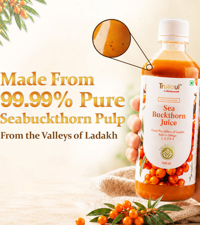 TruSoul By Baidyanath Sea Buckthorn Juice 500ml | Rich in Omega 3, 6, 7 & 9