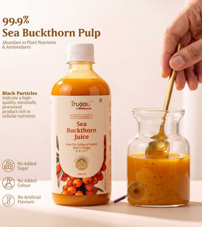 TruSoul By Baidyanath Sea Buckthorn Juice 500ml | Rich in Omega 3, 6, 7 & 9