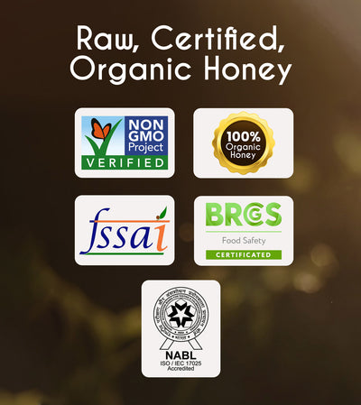 TruSoul Raw Organic Honey, 500gm (Glass Bottle)| Certified Organic Honey sourced from Himalayas