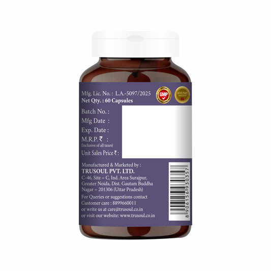 Trusoul TruHerbs Ashwagandha - 60 Veg Capsules