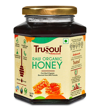 TruSoul Raw Organic Honey, 500gm (Glass Bottle)| Certified Organic Honey sourced from Himalayas