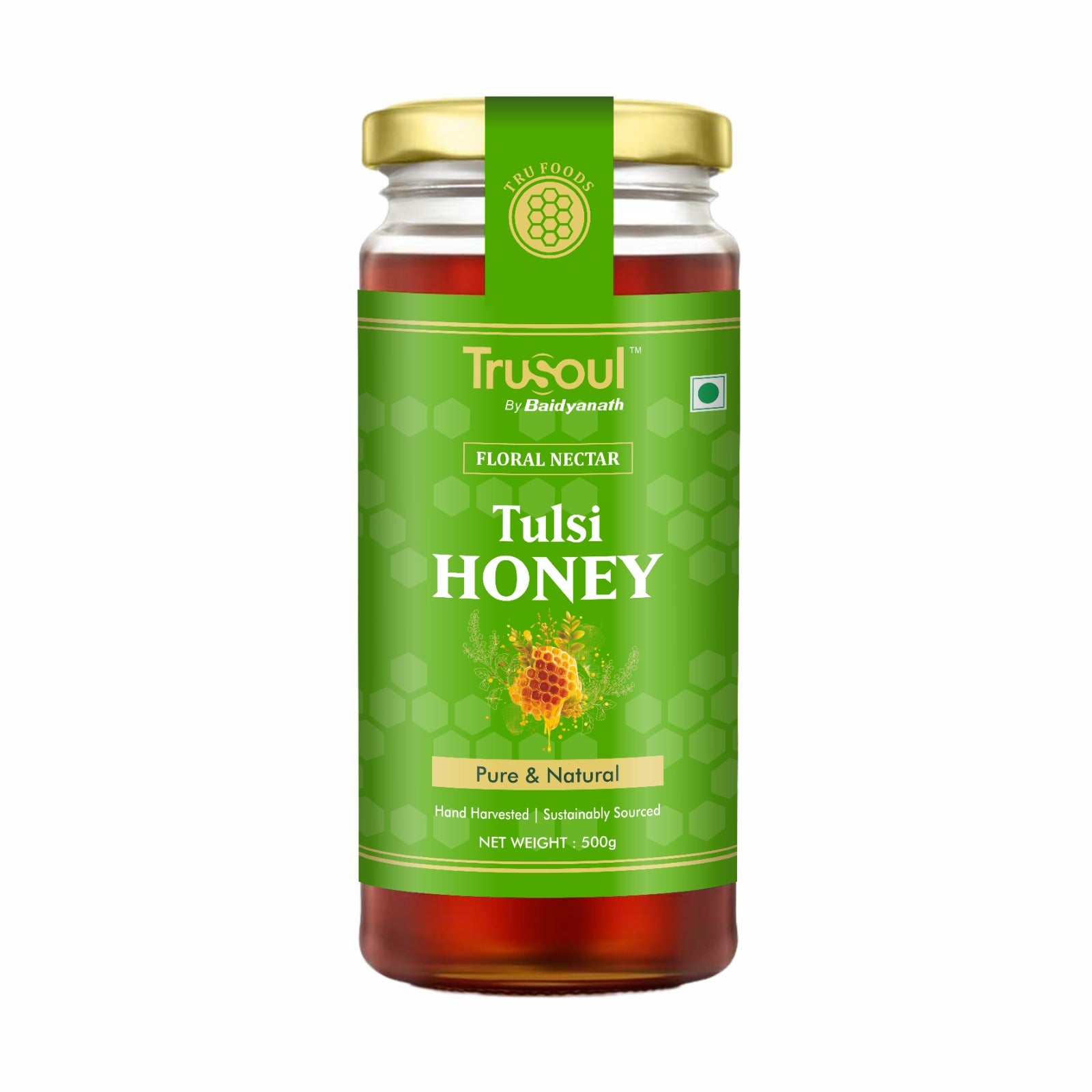 Pure & Natural Tulsi Honey- 500gm | Natural Immunity Booster | Raw & Unprocessed Honey | Forest Honey