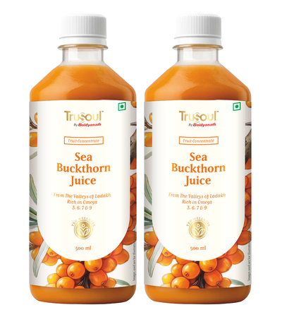 TruSoul By Baidyanath Sea Buckthorn Juice 500ml | Rich in Omega 3, 6, 7 & 9