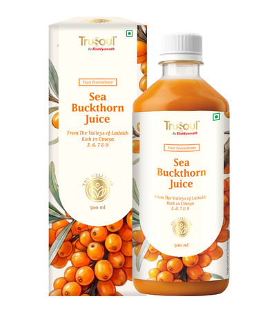 TruSoul By Baidyanath Sea Buckthorn Juice 500ml | Rich in Omega 3, 6, 7 & 9