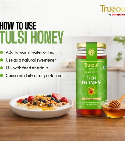 Pure & Natural Tulsi Honey- 500gm | Natural Immunity Booster | Raw & Unprocessed Honey | Forest Honey